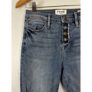 FRAME DENIM‎ Le High Skinny Waist Button Fly Ankle Skinny Jean Rooftop Size 26